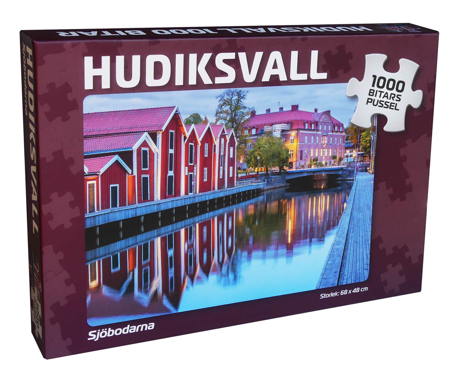 Pussel motiv Hudiksvall Sjöbodarna 1000 bitar Svenska pussel Produkt 4007