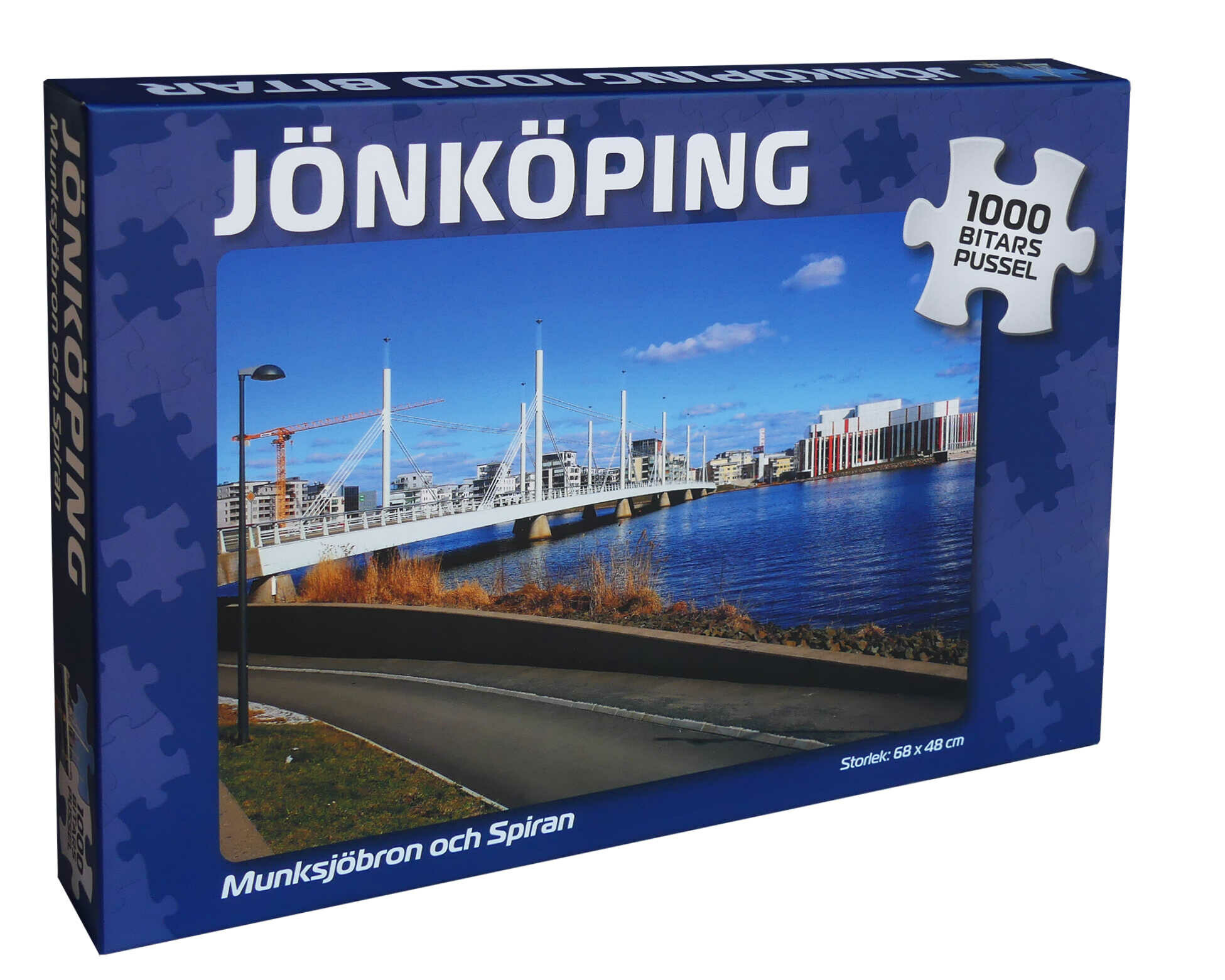 Pussel motiv Jönköping Munksjöbron och Spiran 1000 bitar Svenska pussel Produkt 4045