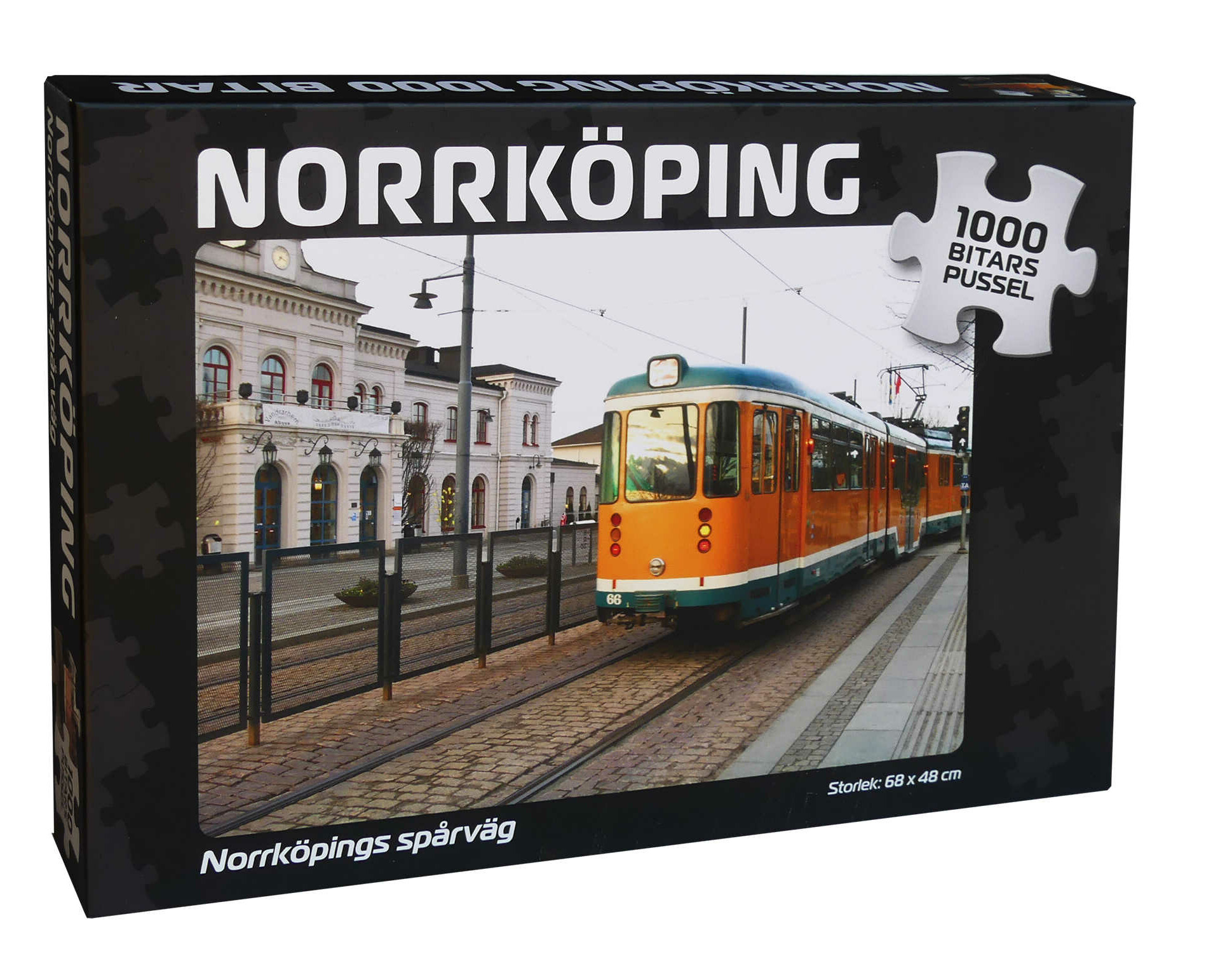 Pussel motiv Norrköping Norrköpings spårvagn 1000 bitar Svenska pussel Produkt 4056