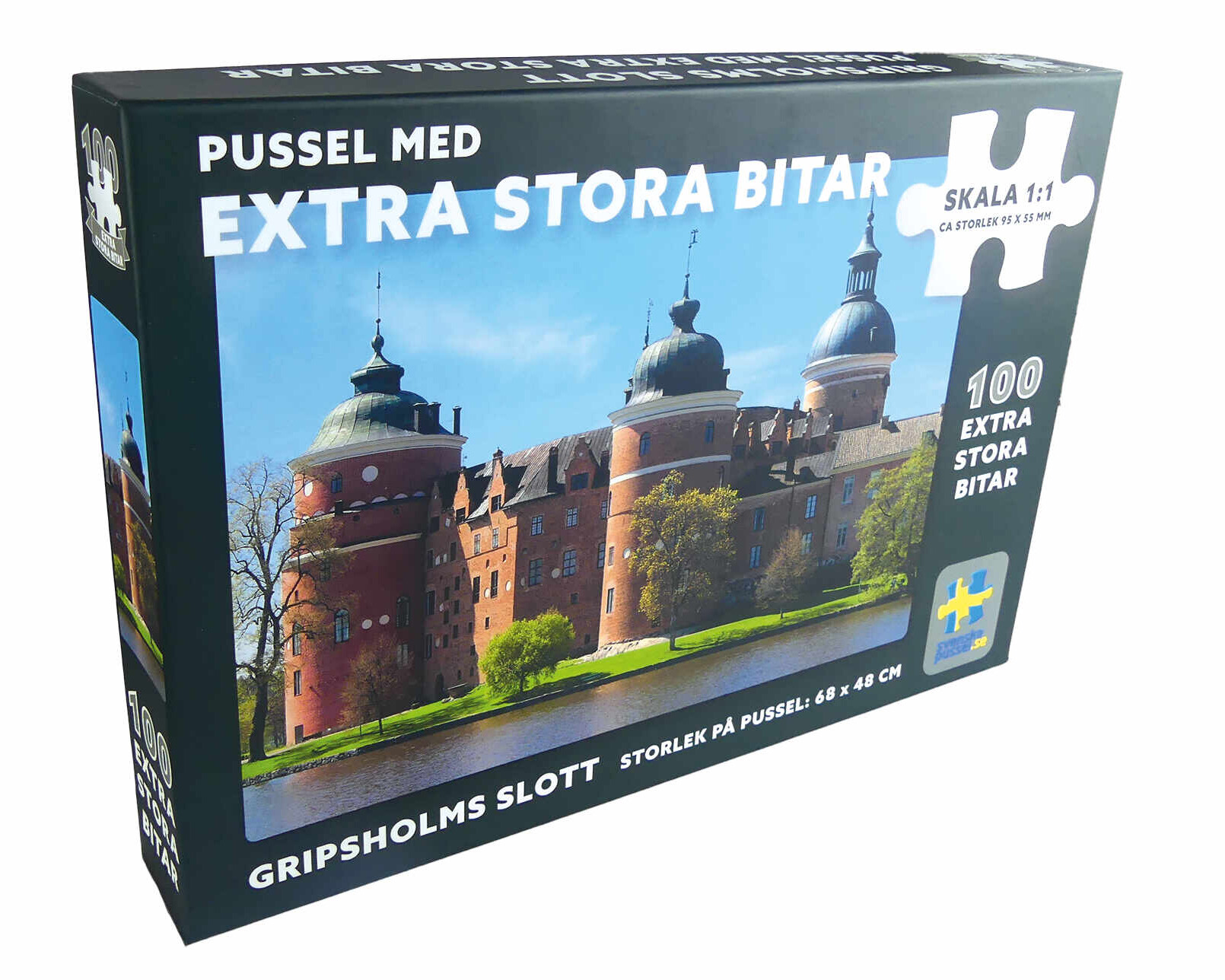 Pussel motiv Gripsholm slott 100 extra stora bitar Svenska pussel