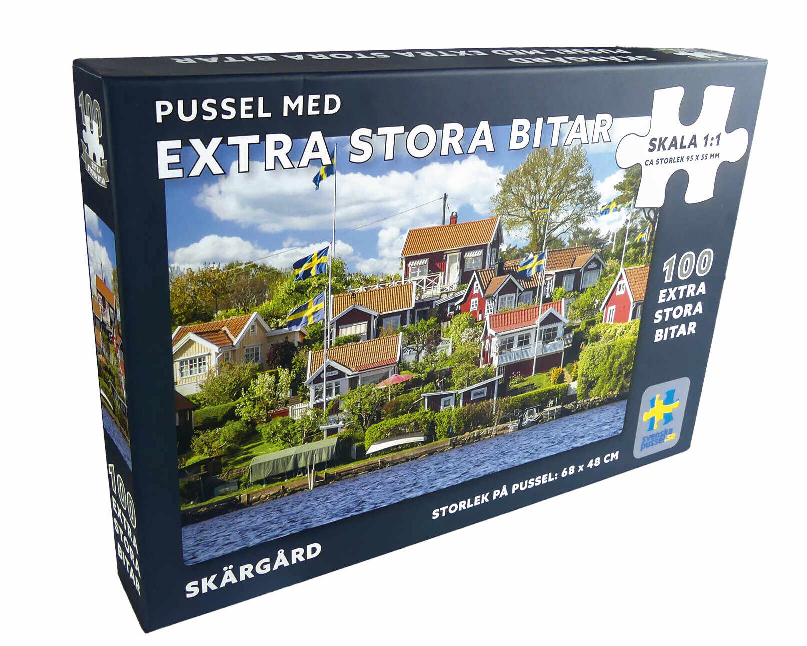 Pussel motiv Skärgård 100 extra stora bitar Svenska pussel